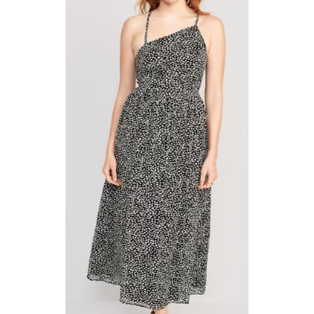 NEW! Old Navy Women's Fit & Flare One-Shoulder Maxi Dress NWT Size Medium
